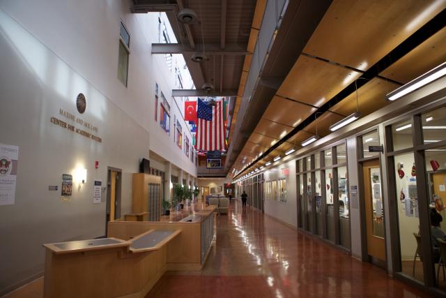 A hallway in the Center for Academic Success at Kean University