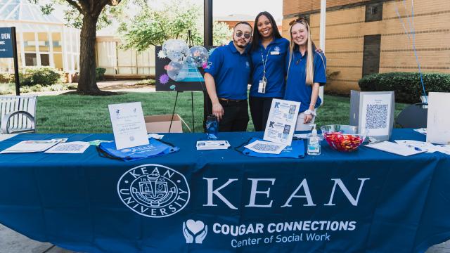 Kean Cougar Connections Center for Social Work met the campus during an outdoor event at Miron