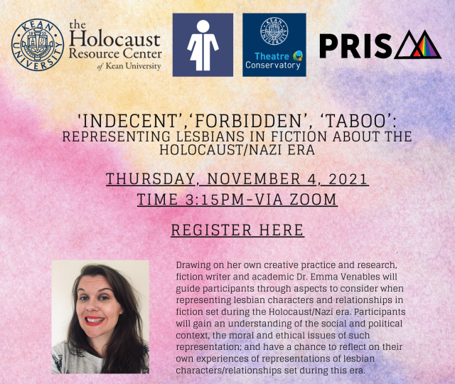 Indecent-Forbidden-Taboo Representing Lesbians in Fiction about the Holocaust Nazi Era Flyer November 2021
