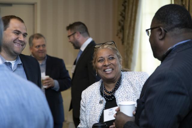 Kellie Ledet and Craig Coughlin networking at the NJ Chamber of Commerce Evnet