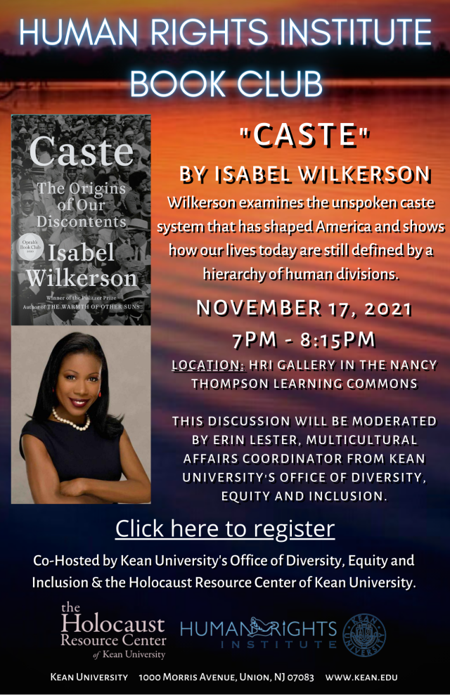Caste by Isabel Wilkerson - HRI Book Club Fall 2021