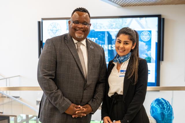 Fatima Naqvi with Dr. Repollet at the BID Small Business Conference