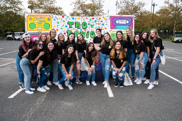 Group of sorority sisters at Homecoming 2021.