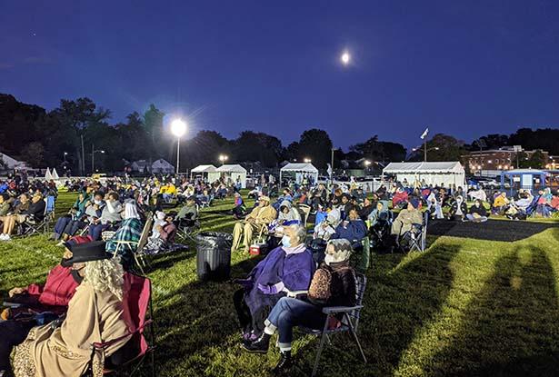 The crowd watching the bands play at the Jazz Roots Festival.