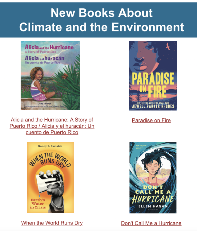New Book's about Climate and the Enviorment 
