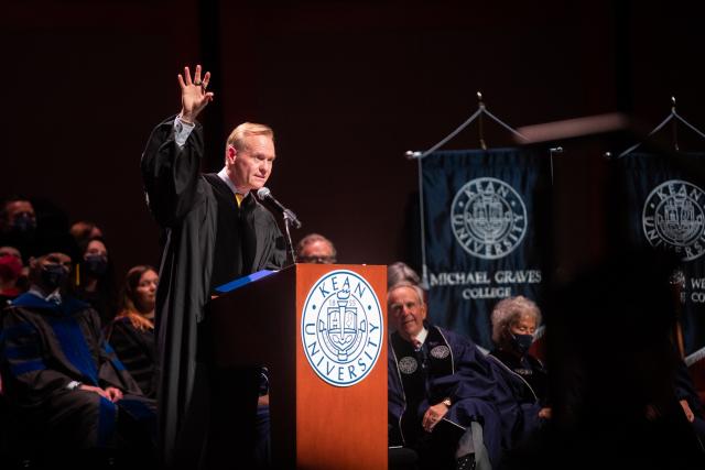 John Dickerson of CBS news spoke at Graduate Commencement