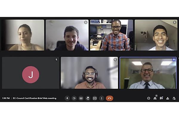 A screen capture of a Zoom meeting with six participants