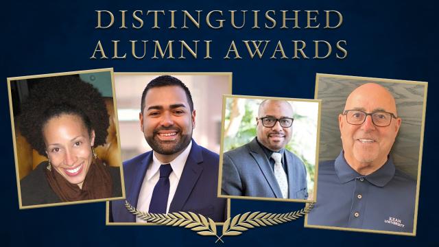 Photos of the four Kean Distinguished Alumni Award honorees.