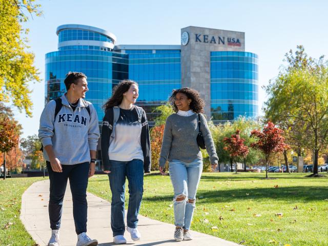 Students walk outside the North Avenue Academic Building