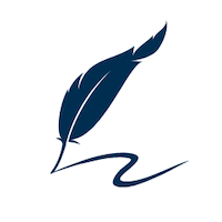 Quill pen icon in Kean blue