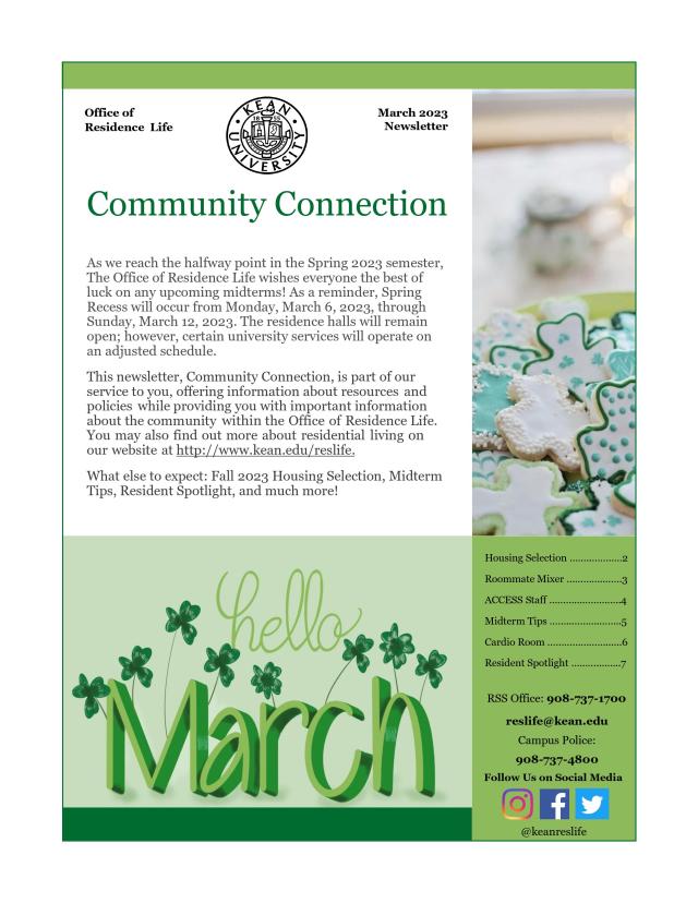 ResLife Newsletter March 2023 IMG