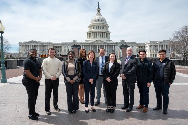 Kean delegation in front of the U.S. Capitol