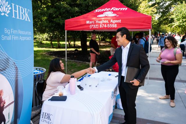 Kean student attends Career Fair