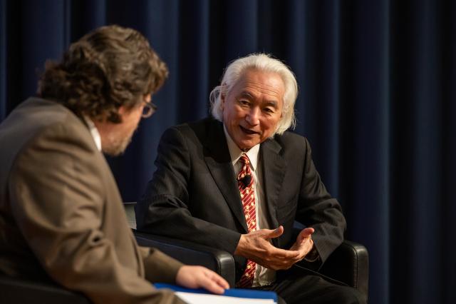 Michio Kaku, Ph.D., converses with Kean's David Joiner, Ph.D.