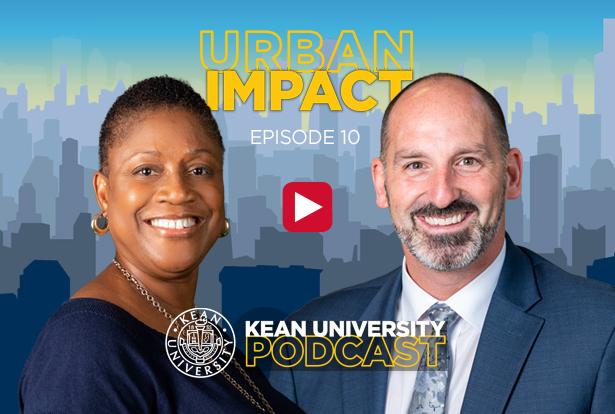 A graphic image showing Barbara George Johnson and Michael Salvatore, with the words Urban Impact Episode 10