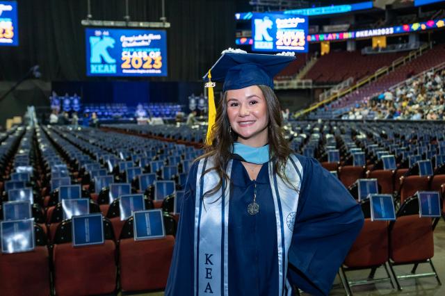 Jenna Peterpaul at commencement at Prudential. To go with Vazquez story