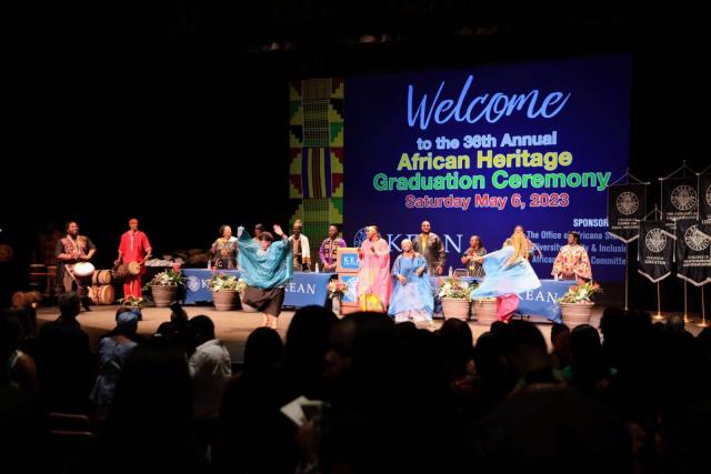 Traditional African drumming and dance kicked off the African Heritage Graduation
