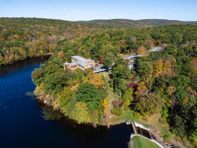 Aerial drone shot of Kean Skylands