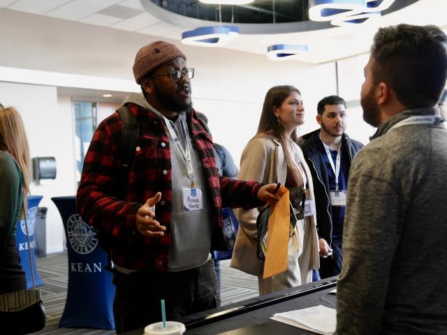 Students and sports professionals network at the Kean Sports Summit