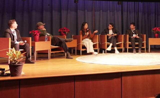 Panelists on stage at the Kean Sports Summit