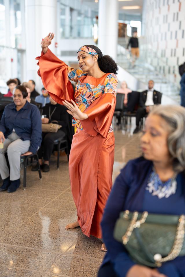 African Dancer performs traditional dance