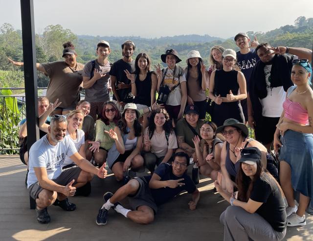 Travelearn group poses in Costa Rica