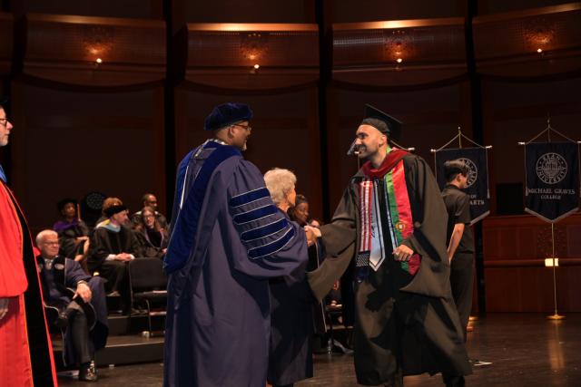 Handshake at graduation