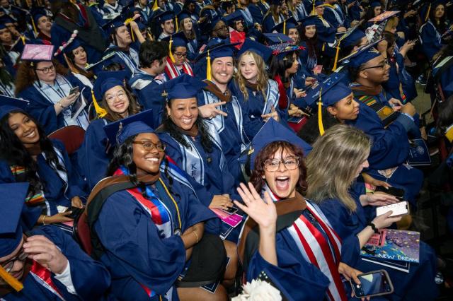UG Commencement 2024 Student Group on FLoor-2