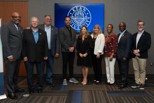 Officials from Kean and local government officials take part in U22 Consortium