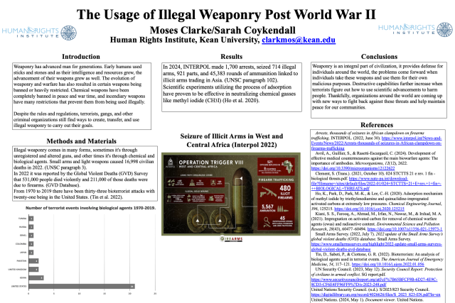 Poster on the Usage of Illegal Weaponary Post WWII