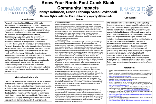 Poster on Known Your Roots Post-Crack Black Community Impacts