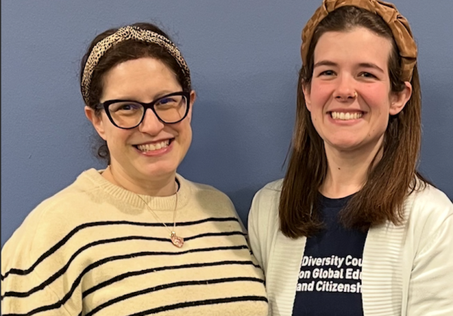 Further cropped photo of Adara and Sarah