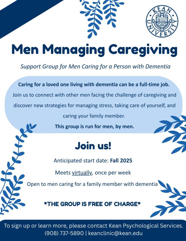 Support group for male caregivers to a person with dementia