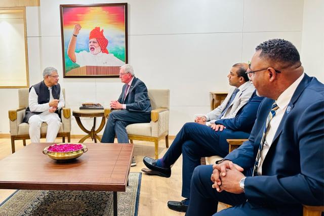 Lamont Repollet attends university forum in India with Governor Phil Murphy