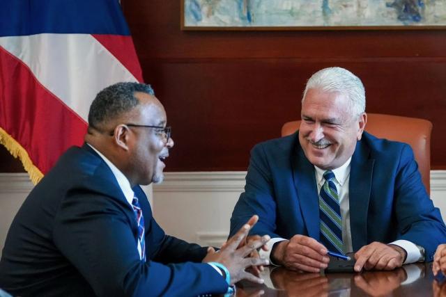 Kean President Lamont Repollet meets with local official in Puerto Rico