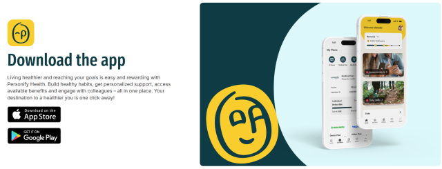 Image of Personify health app