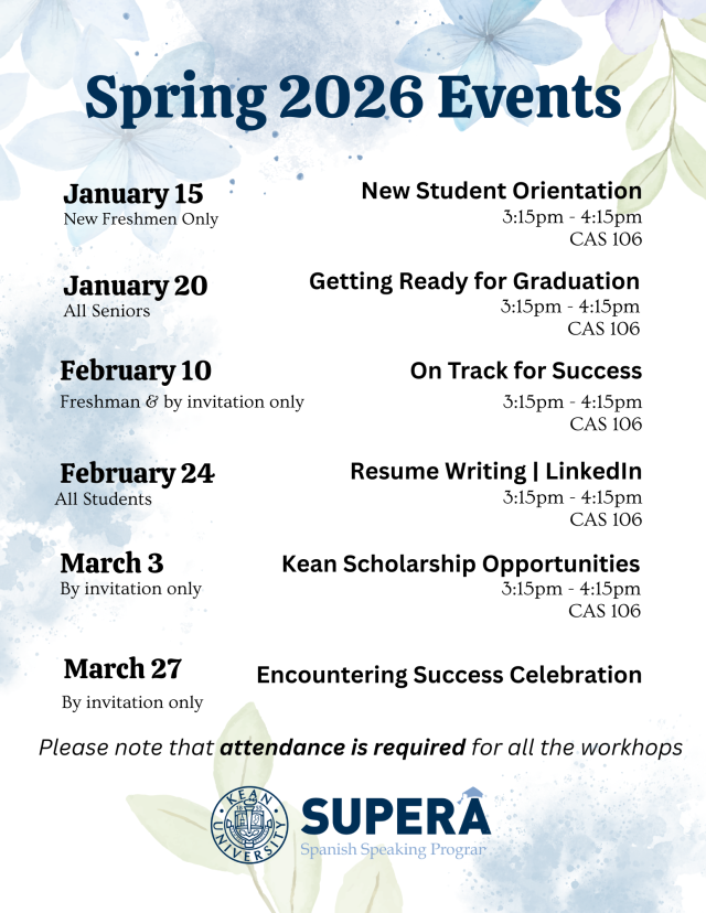 Spring 2026 Events for Supera