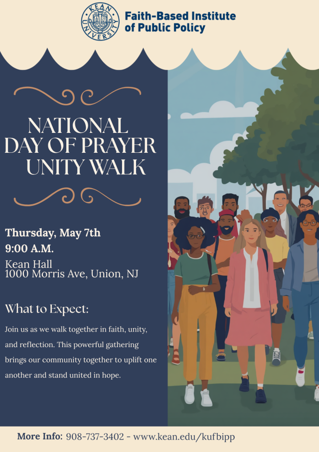 National Day of Prayer Unity Walk May 7 at 9 a.m. Kean Hall