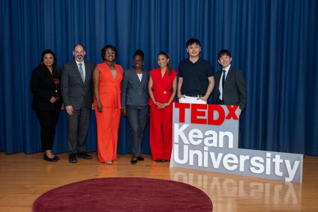 TEDx Kean University Speakers with Student Research Director Reenat Munshi
