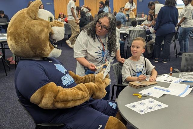 Keanu attends Kean's Take Your Kid to Work Day 