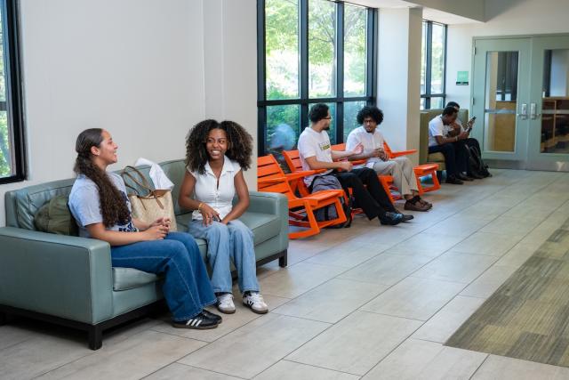 Kean Jersey City Students in the West Campus Village lounge
