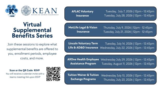 List of sessions in the virtual benefits series