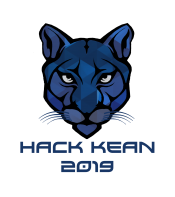 Graphic of a cougar and it says Hack Kean 2019. This is a graphic to represent the Hackathon at Kean.