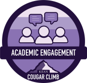 Cougar Climb Badge Academic Engagement 