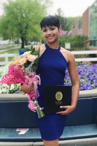 Brianna Negron '18 COE Secondary Education Alumni at Senior Honors Convocation 2018