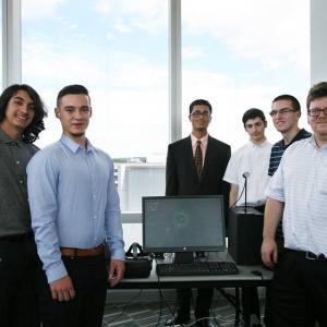 Kean professor David Joiner, Ph.D., pictured here with his students, is an expert on infusing computational science into secondary school and undergraduate curricula.