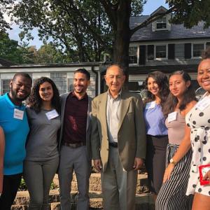 Dr. Farahi with Kean students 