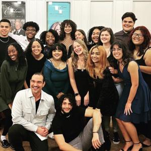 Kean Stage students with the stars of Broadway's In the Heights